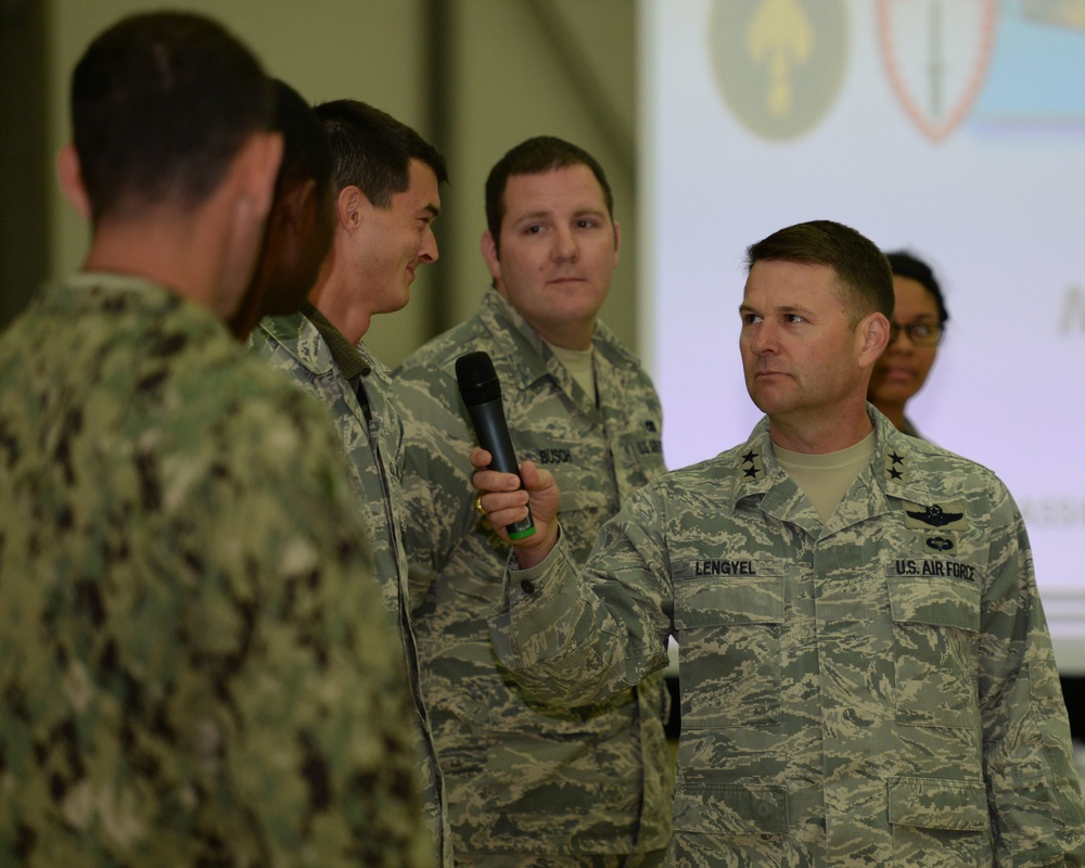 SOCEUR commander visits with 352nd SOW