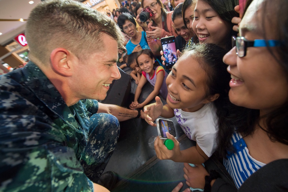 Pacific Fleet Band plays a concert in Roxas City, Philippines during Pacific Partnership