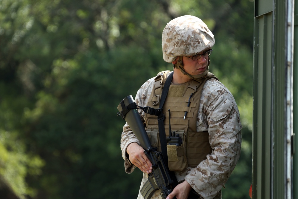 Marines hold training exercise at Bogue airfield