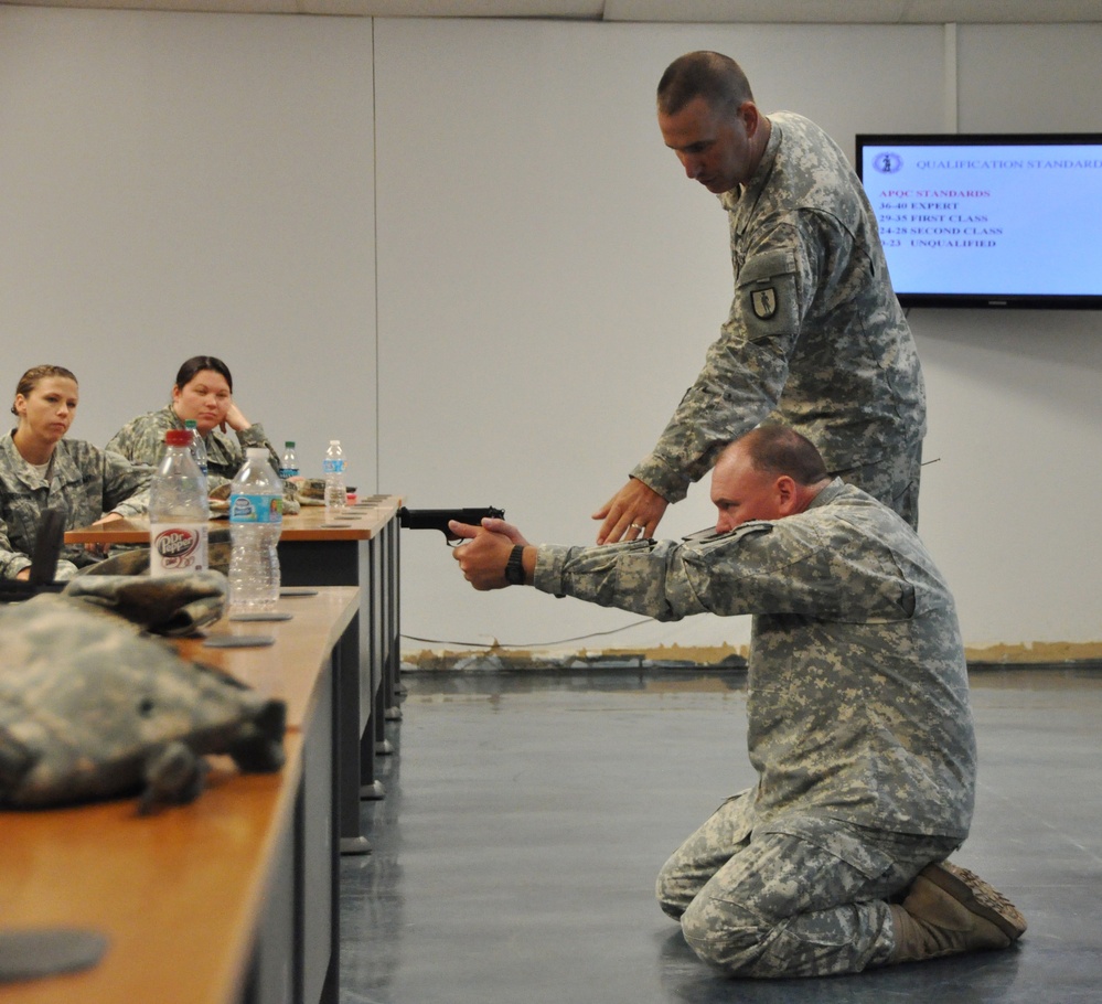 Arkansas Soldiers train to carry side arms