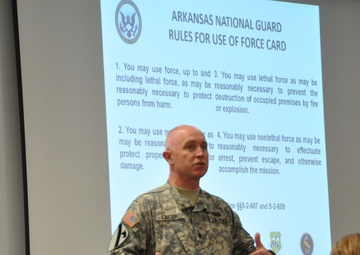 JAG Briefs Soldiers as part of arming training