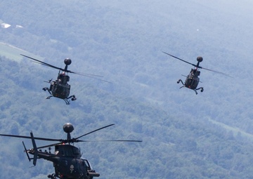 Kiowa Warriors fly over North Country