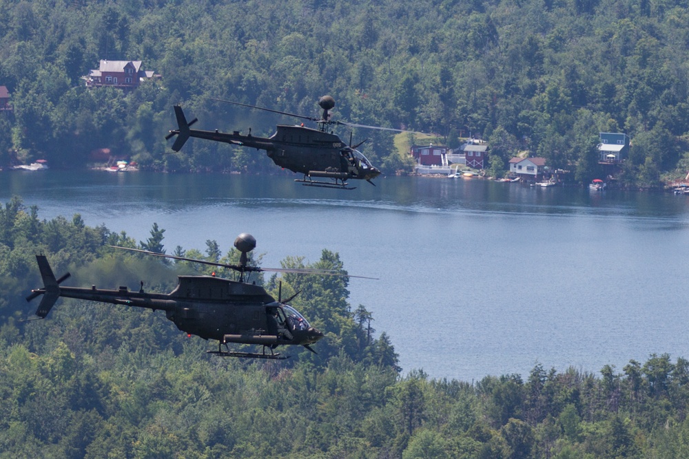 Kiowa Warriors fly over North Country