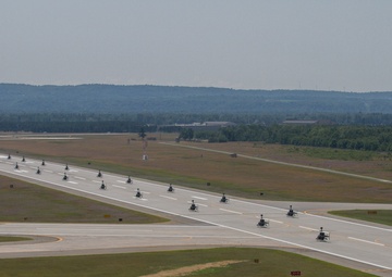 Kiowa Warriors fly over North Country