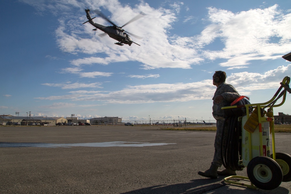 Alaska Air National Guard conducts flight operations