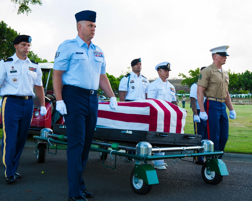 Unknown USS Oklahoma service members receive dignified transfer in Honolulu