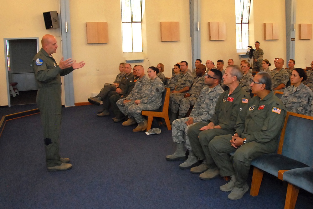 178th Wing Airmen connect with distinguished visitor at Landstuhl Regional Medical Center
