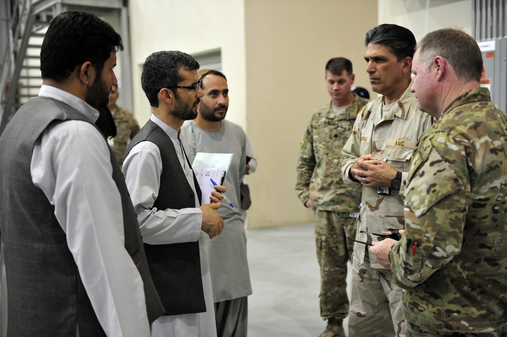 Coalition advisers and Afghans assess the potential of Kandahar Airfield