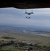 U.S. Marines fly over Nairobi in MV-22s