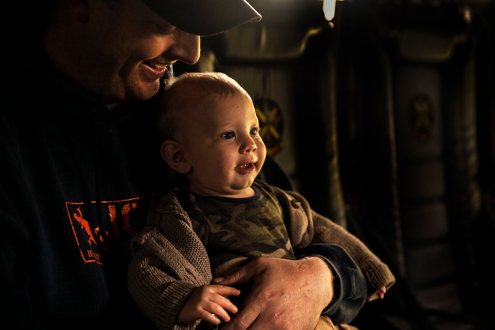 U.S. Embassy families tour MV-22 Ospreys