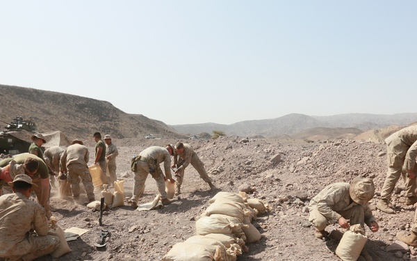 U.S. Marines set up an ECP