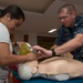 Mercy Sailors teach a Basic Life Support class in Roxas City, Philippines during Pacific Partnership 2015.
