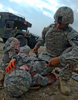 Combat medics train as they fight