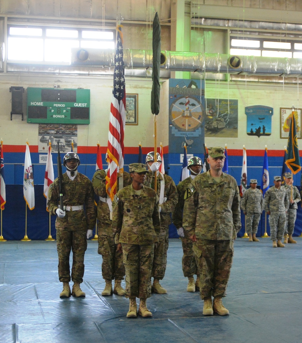 402nd AFSB cases colors, prepares for mission to support U.S. Army Pacific Command