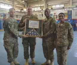 402nd AFSB cases colors, prepares for mission to support U.S. Army Pacific Command