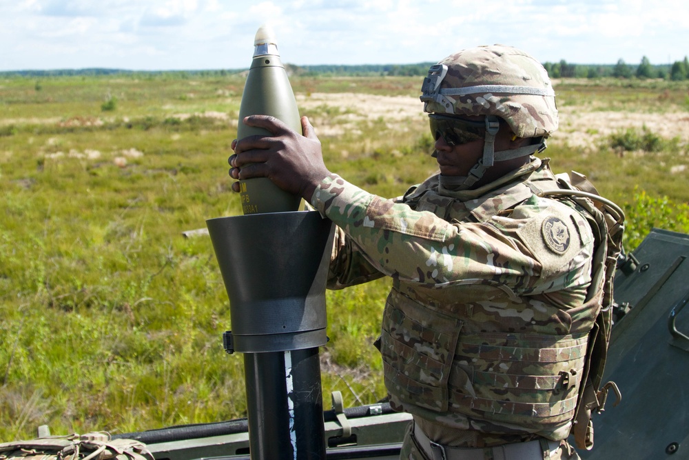 Firing mortar rounds