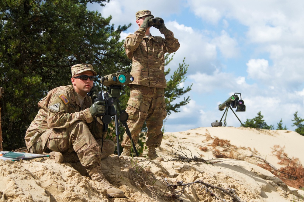 Overlooking the training area