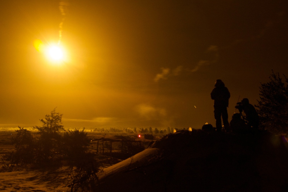 Overlooking the training area