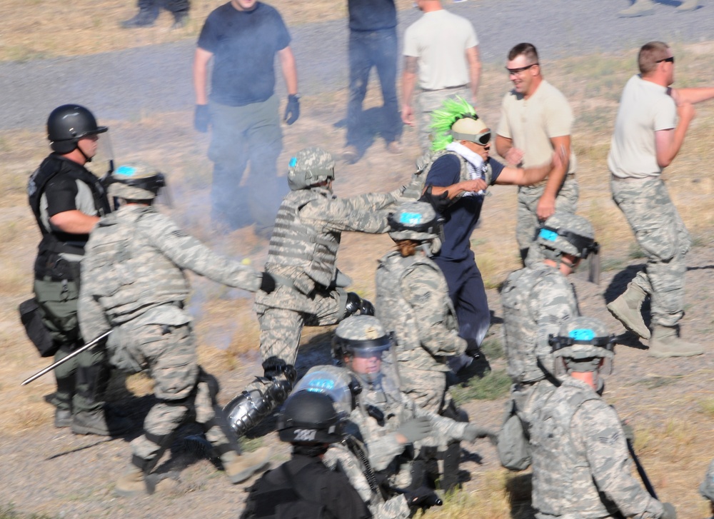 Kingsley Field participates in Oregon's Mobile Response Team Basic Training riot control exercises as part of their annual training