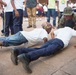 U.S. Marines with SPMAGTF-SC attend the 56th Anniversary Celebration of C.E.B. Ramon Rosa in Puerto Lempira, Honduras