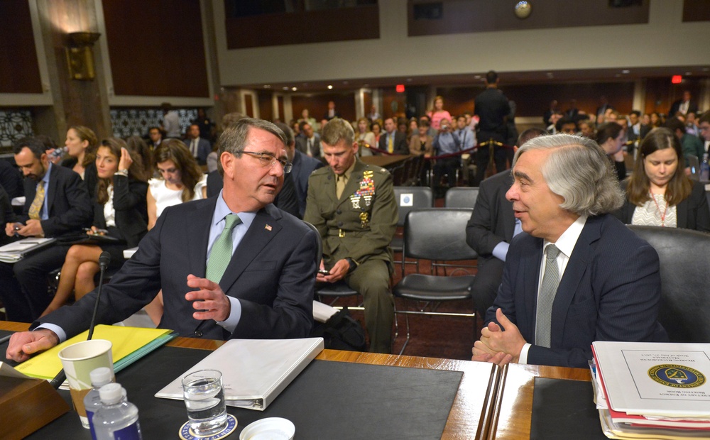 Secretary of Defense Ash Carter testifies before the Senate Armed Services Committee