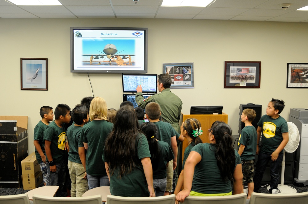 Choctaw Nation students tour 188th Wing