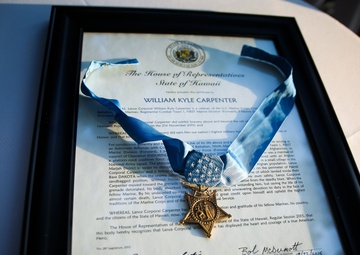 Medal of Honor recipient speaks at reception