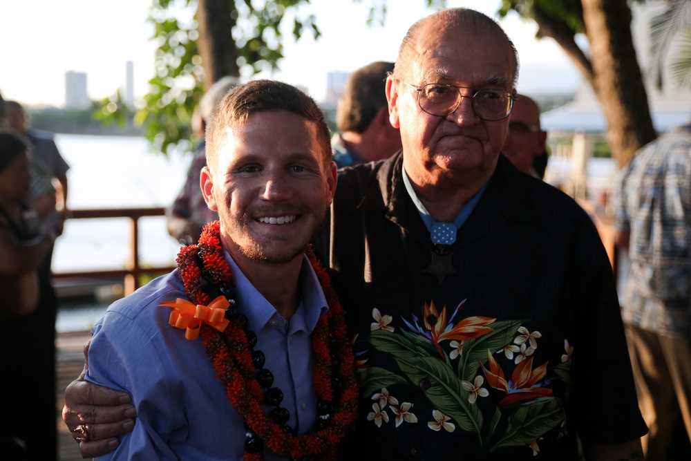 Medal of Honor recipient speaks at reception