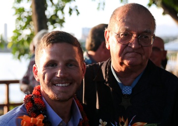 Medal of Honor recipient speaks at reception