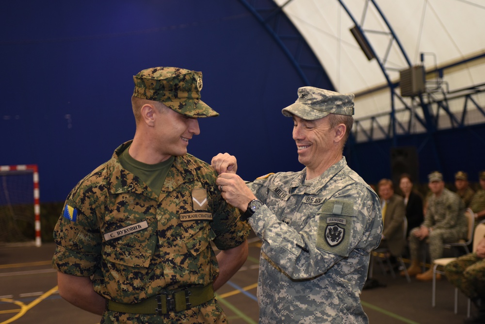 First AFBiH soldier receives US Army Ranger Tab