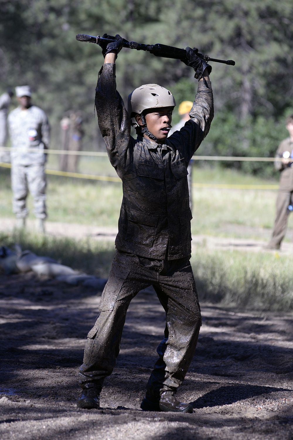 US Air Force Academy Class of 2019 on assault course