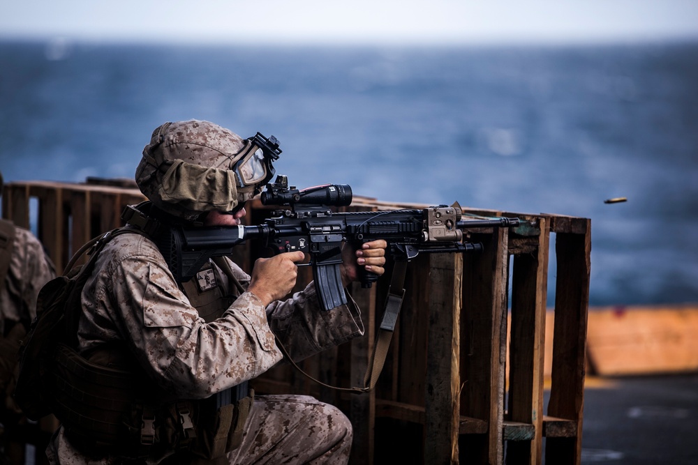 U.S. Marines prepare for barricade situations