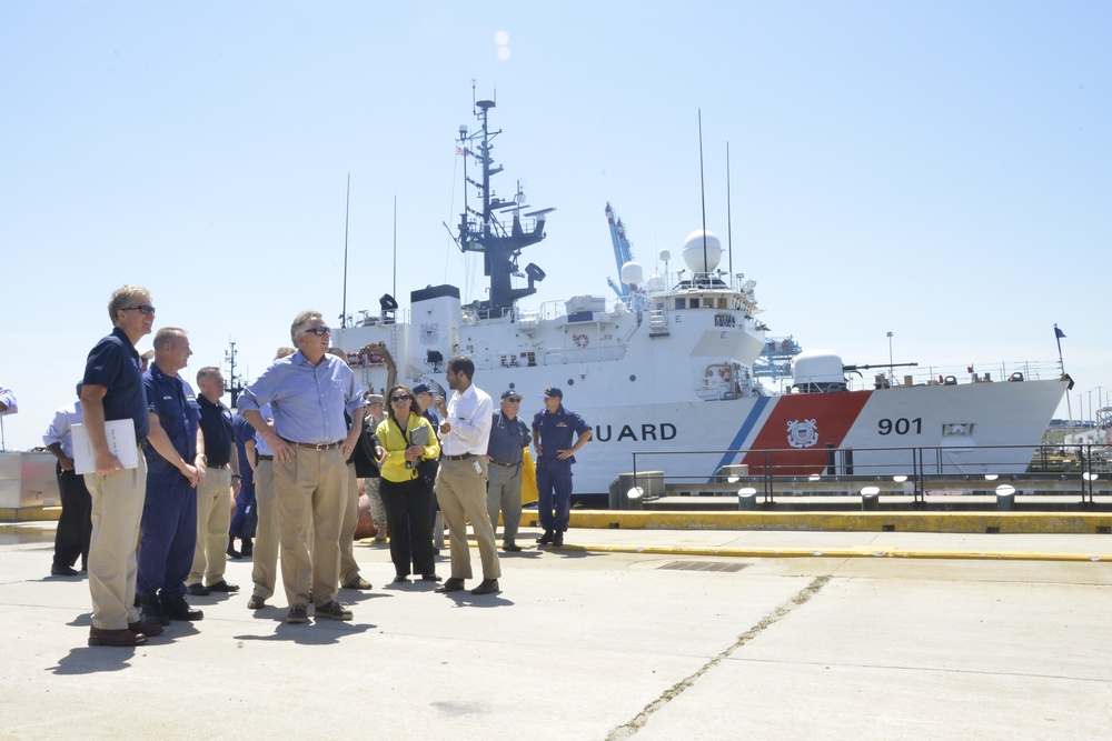Gov. Terry McAuliffe visits Coast Guard Base Portsmouth