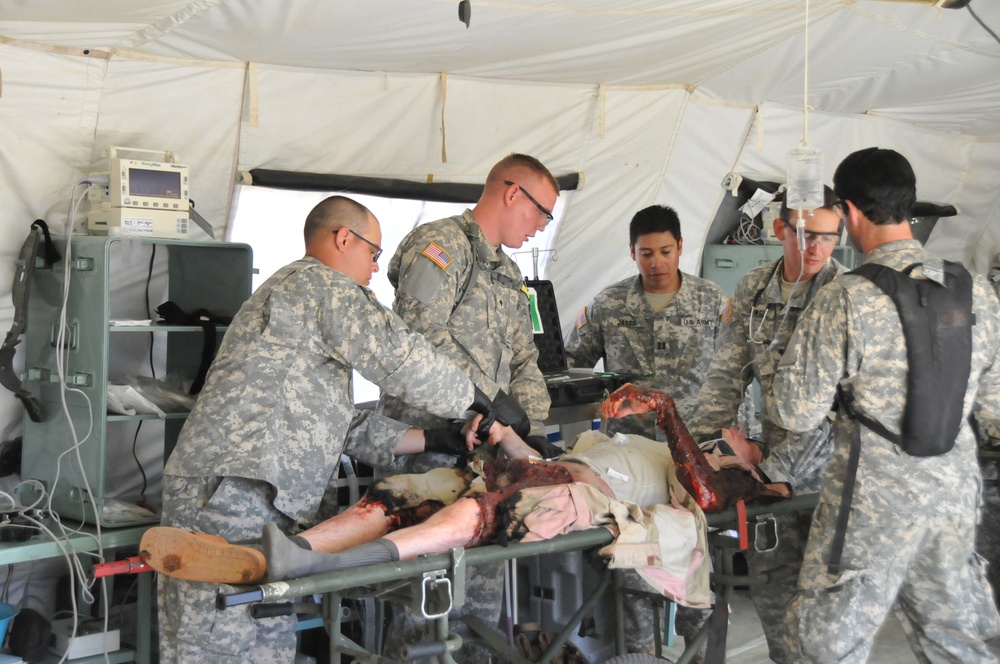 Army Reserve Soldiers from the 325th Combat Support Hospital Company