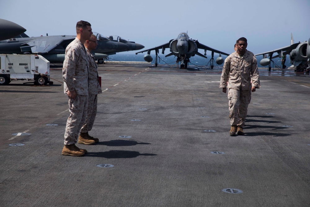 Earned, Never Given: U.S. Marines promoted at sea