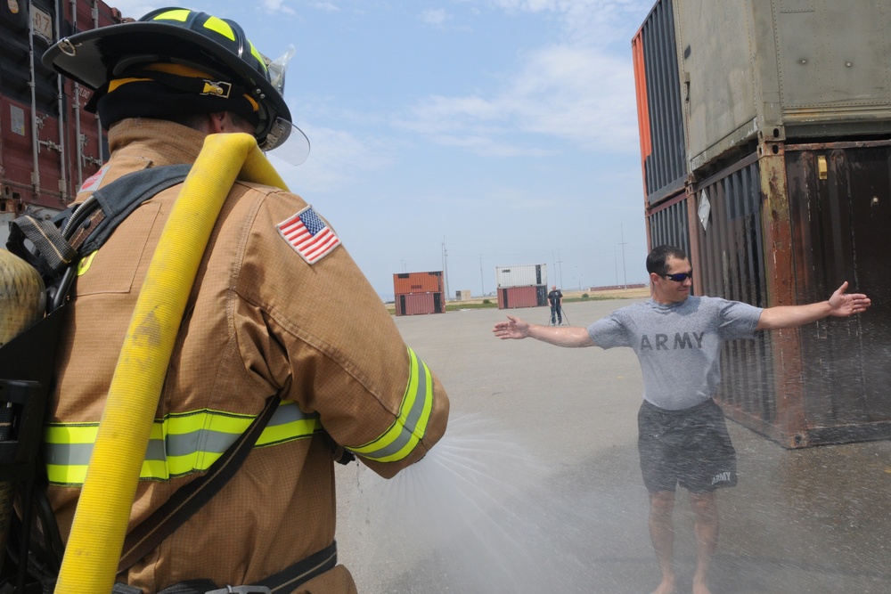 MOTCO firefighters train with Army Reserve Soldiers