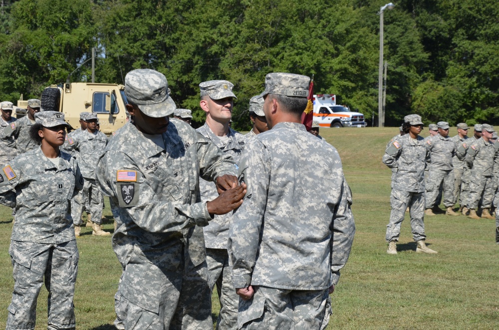 1050th change of command and realignment ceremony