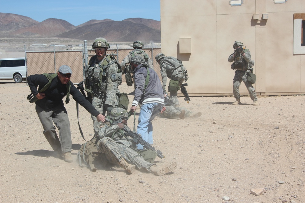 412th Soldiers pull Soldier to safety
