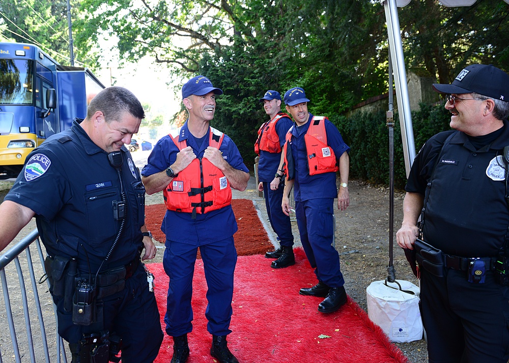 Coast Guard Vice Adm. Charlie Ray attends Seafair