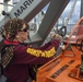 Boatswains mate maintains equipment aboard Millinocket