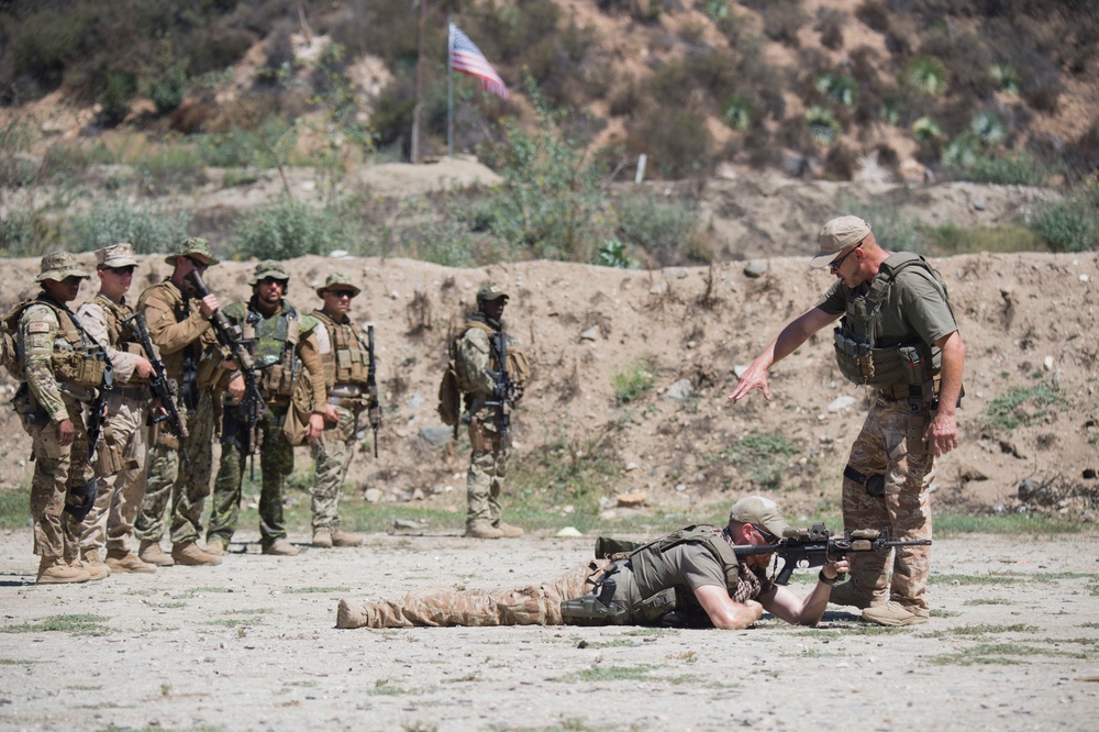 US and Canadian military combat cameramen train in combat tactics