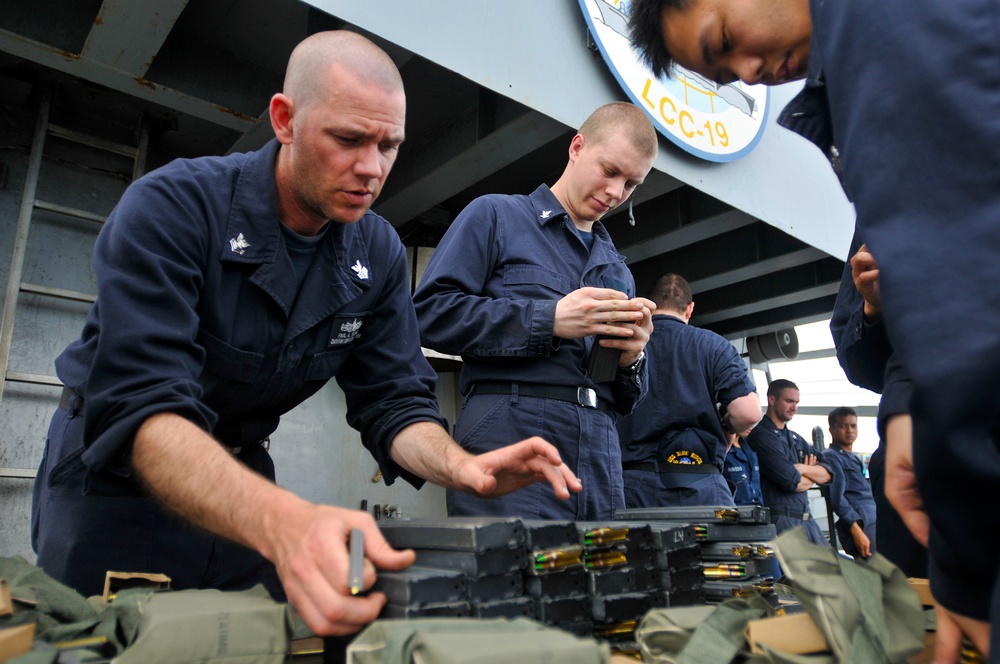 USS Blue Ridge live-fire exercise