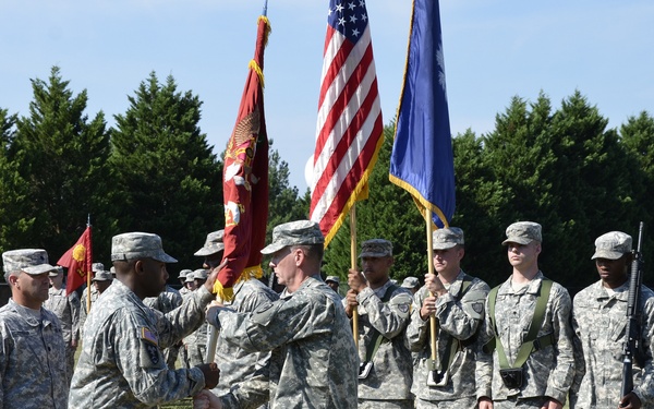 1050th change of command and realignment ceremony