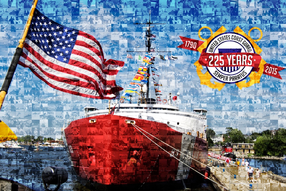 Coast Guard 225th photo mosaic