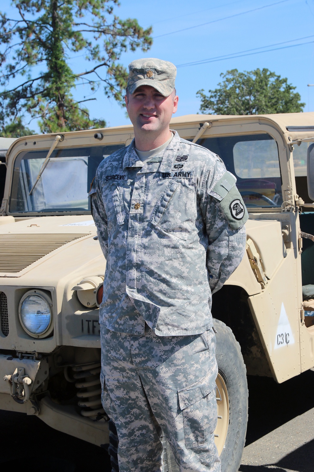 Maj. Evan Starcevic, Iowa National Guard, trains at JRTC