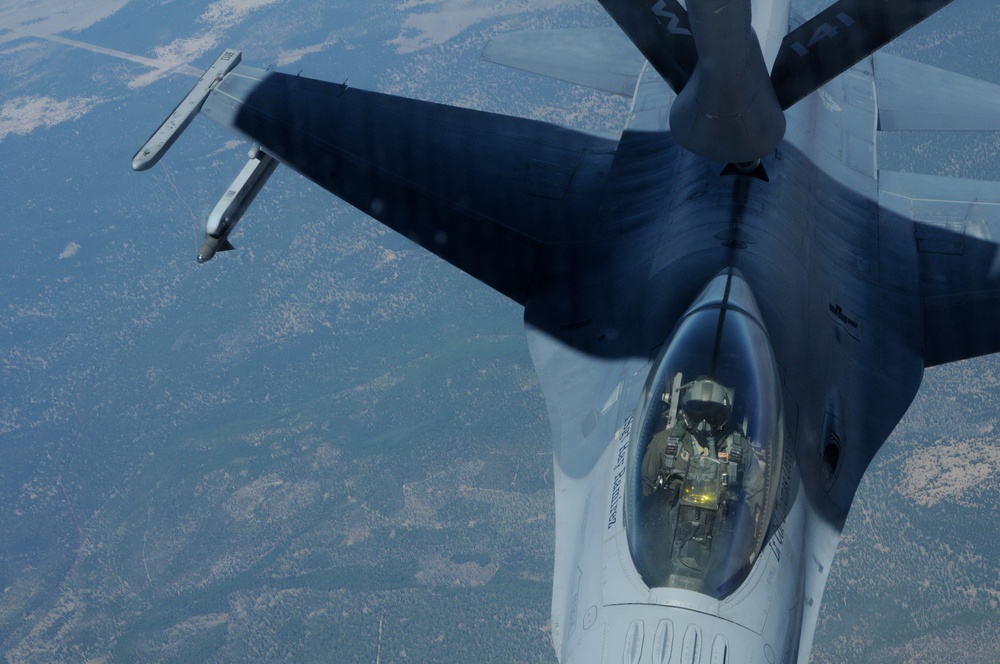 Sentry Eagle 2015 is featuring F-15s, F-16s, F-18s and KC-135s during the Air National Guard's largest air-to-air training exercise