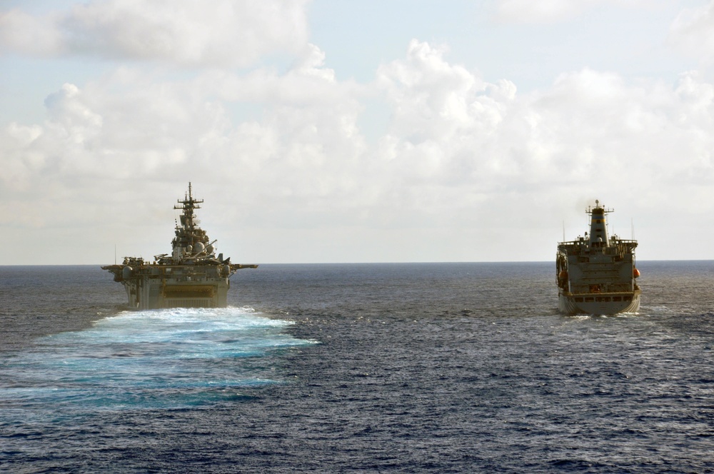 USS Kearsarge replenishment at sea