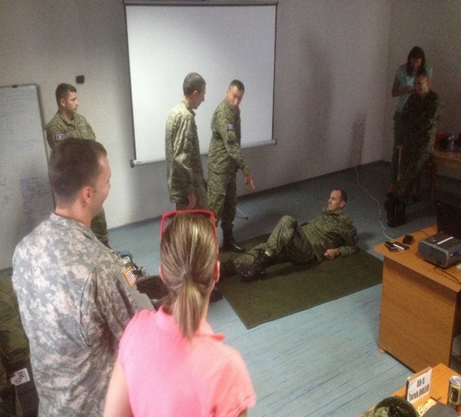 421st Medical Battalion conducts Phase III of Humanitarian Mine Action First Responder Course