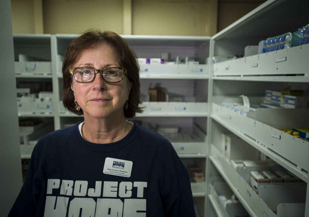 Project Hope Volunteer Nora Chovick portrait, currently embarked aboard USNS Mercy for Pacific Partnership