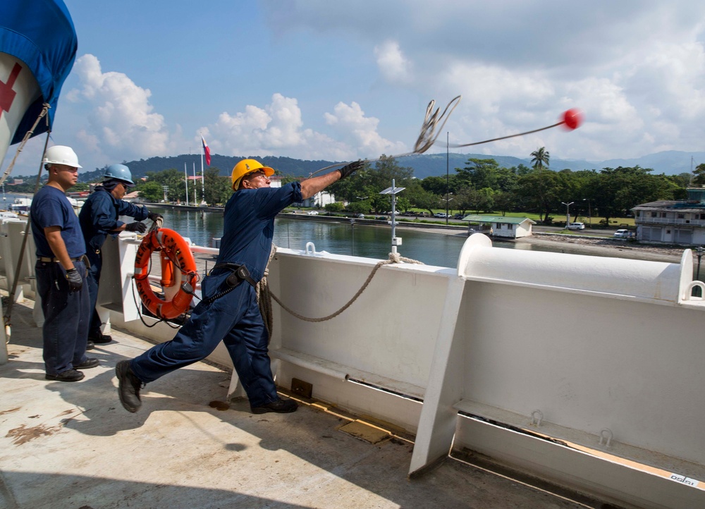 USNS Mercy arrives in Subic Bay, Philippines